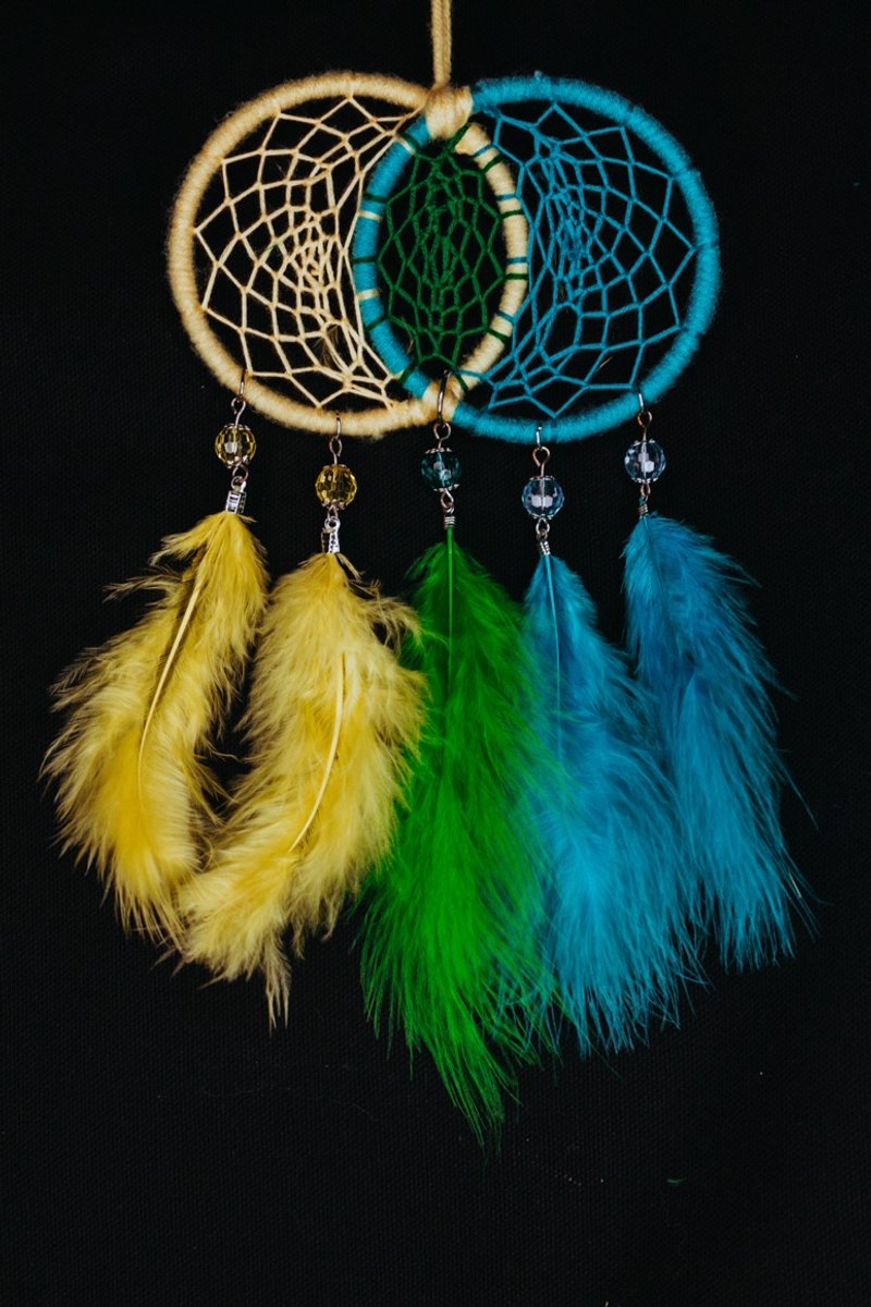 纯手工捕梦网 Handmade Dreamcatcher－【混色(黄蓝绿)】 - 摆饰 - 其他材质 多色