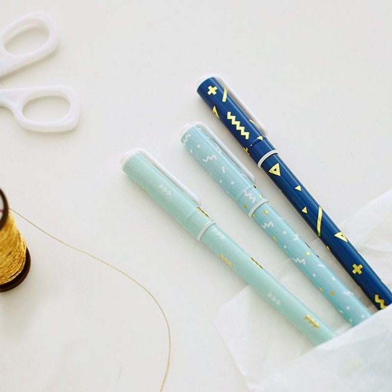 Livework-质感粉漾烫金0.5油性原子笔-S,LWK31482 - 圆珠笔/中性笔 - 塑料 蓝色