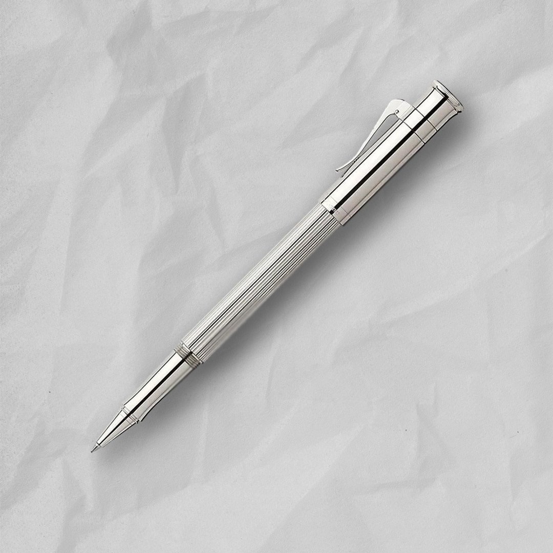 【Graf von Faber-Castell】经典系列镀白金钢珠笔 VIP刻字服务 - 钢珠笔 - 其他金属 银色