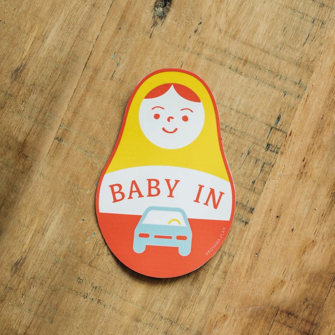 Baby in car 汽车防水贴纸 / 俄罗斯娃娃 - 其他 - 纸 红色