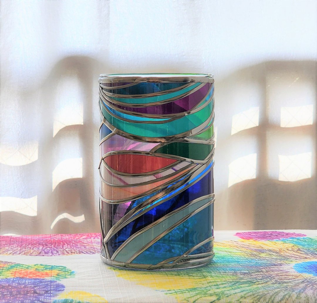 Churaumi 2 GlassArt 15 厘米高圆形玻璃花瓶 - 花瓶/陶器 - 玻璃 