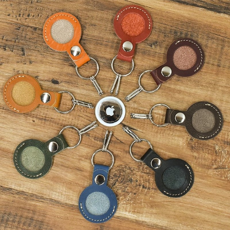 AirTag保护套 栃木皮革 防丢保护套 全面保护 Apple - 钥匙链/钥匙包 - 真皮 黑色