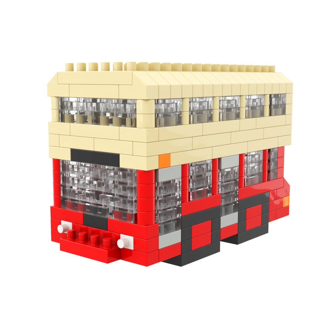 Archbrick 迷你香港旧式双层巴士 II Pixel 积木 Nanoblock - 玩偶/公仔 - 塑料 多色