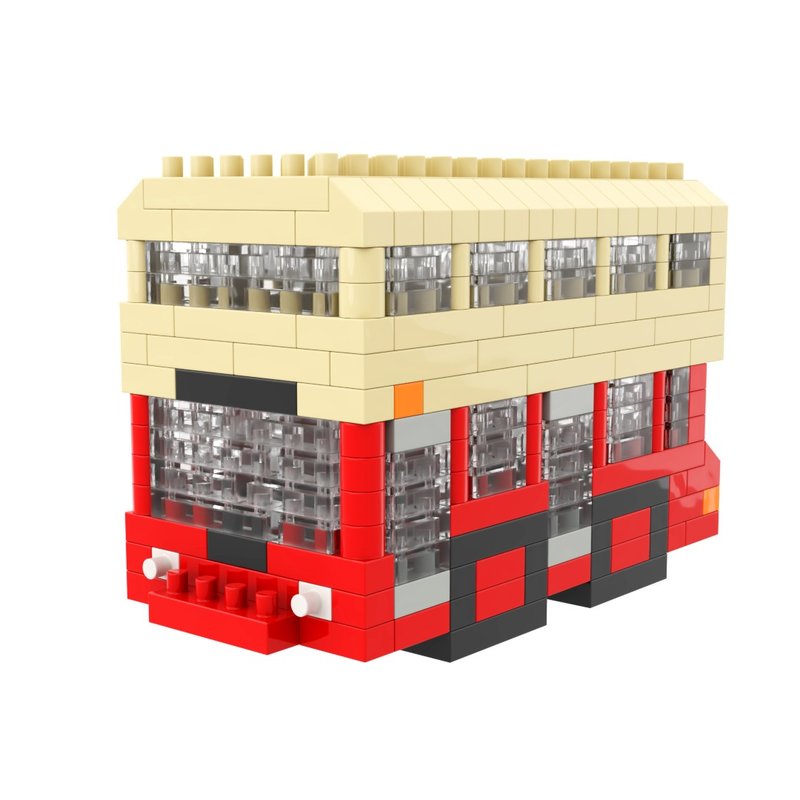 Archbrick 迷你香港旧式双层巴士 II Pixel 积木 Nanoblock - 玩偶/公仔 - 塑料 多色