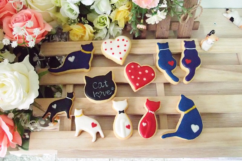 Cat  love 520  糖霜饼干 (10片入) - 手工饼干 - 新鲜食材 