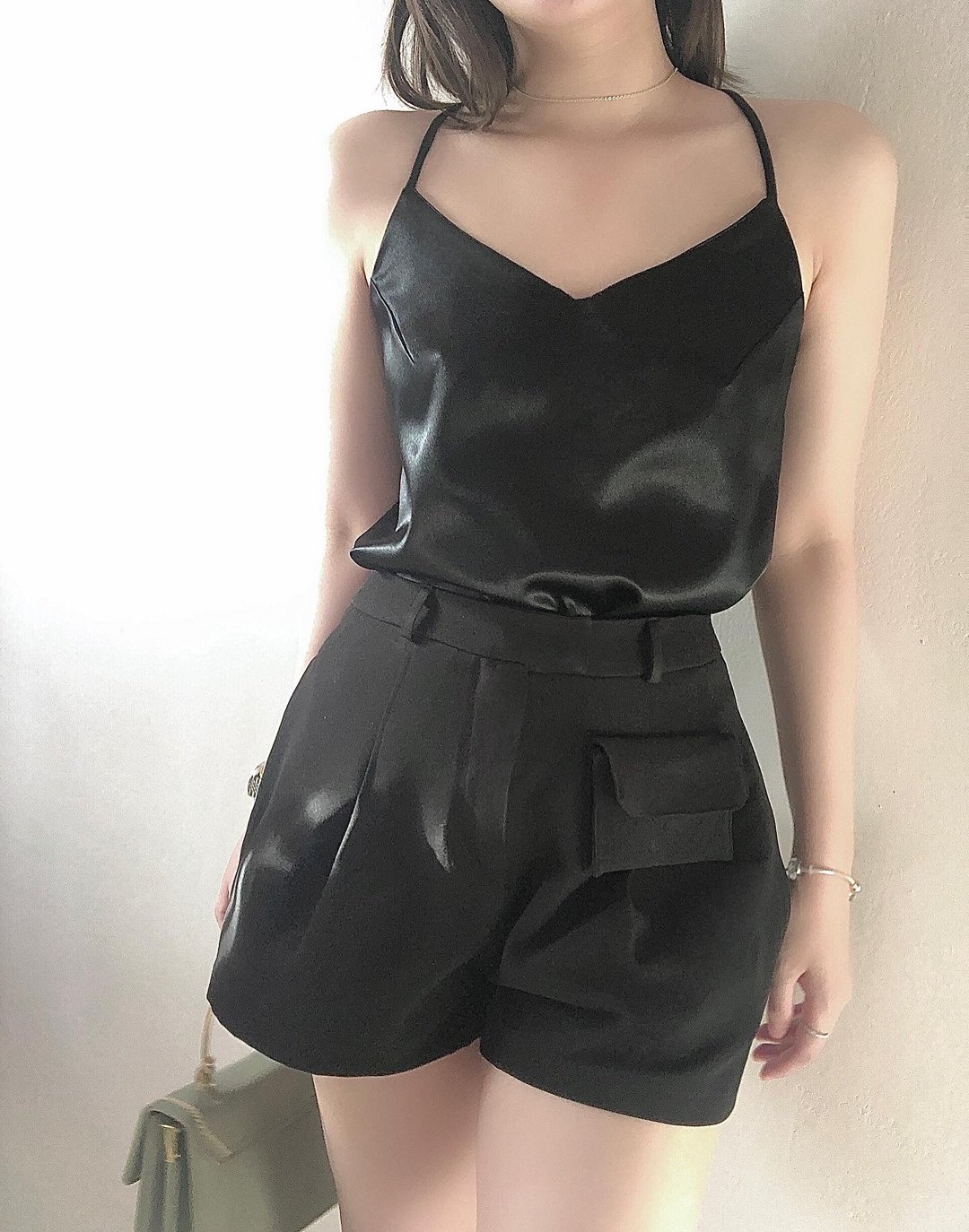 Sana shorts (black) - 女装短裤 - 棉 黑色