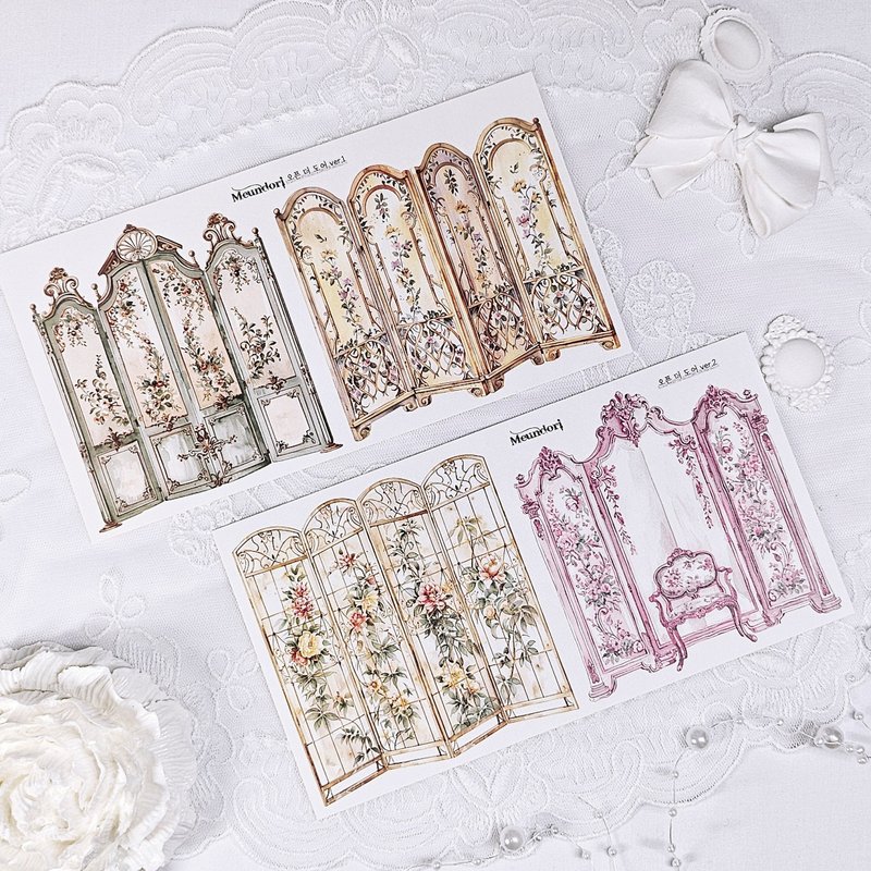 开门纸贴纸 - 贴纸 - 纸 