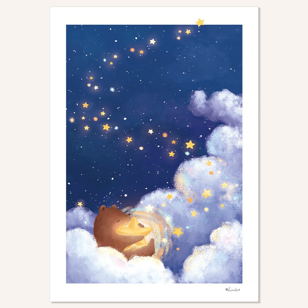 印刷装饰画 挂画 无框画【星星夜灯】 - 海报/装饰画/版画 - 纸 多色
