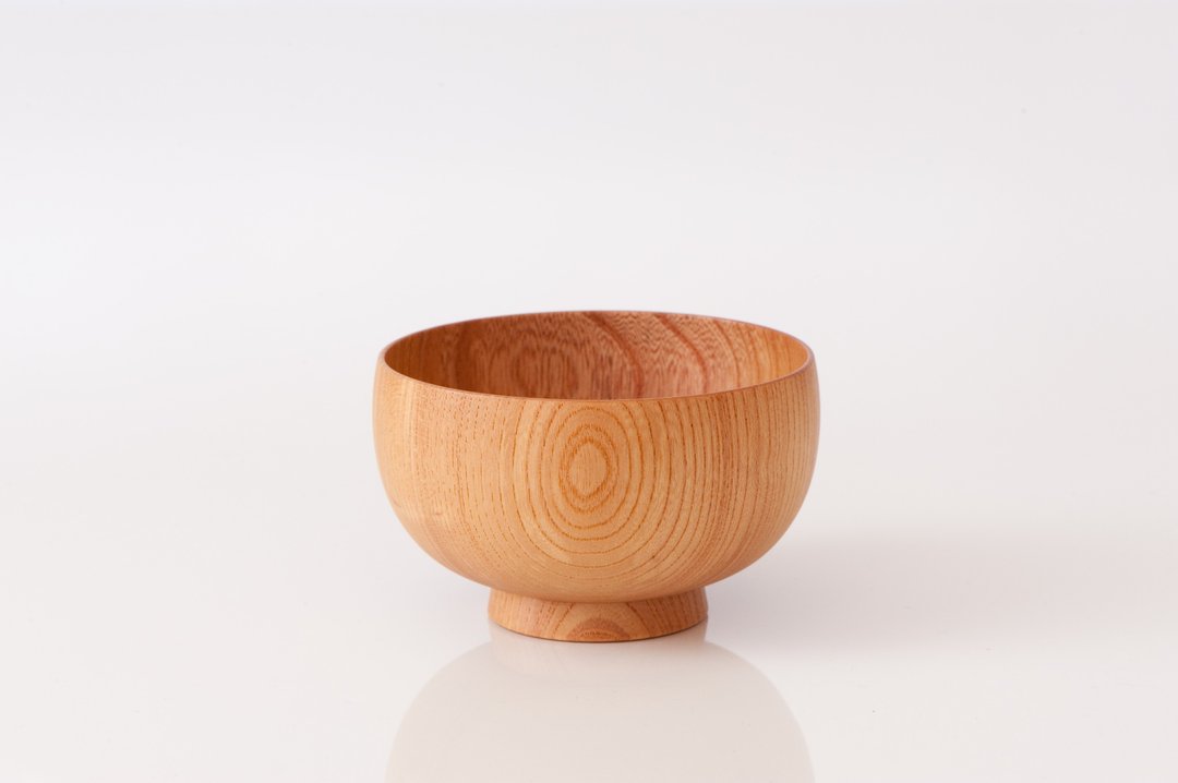Shirasagi Bowl M Keyaki - 碗 - 木头 咖啡色
