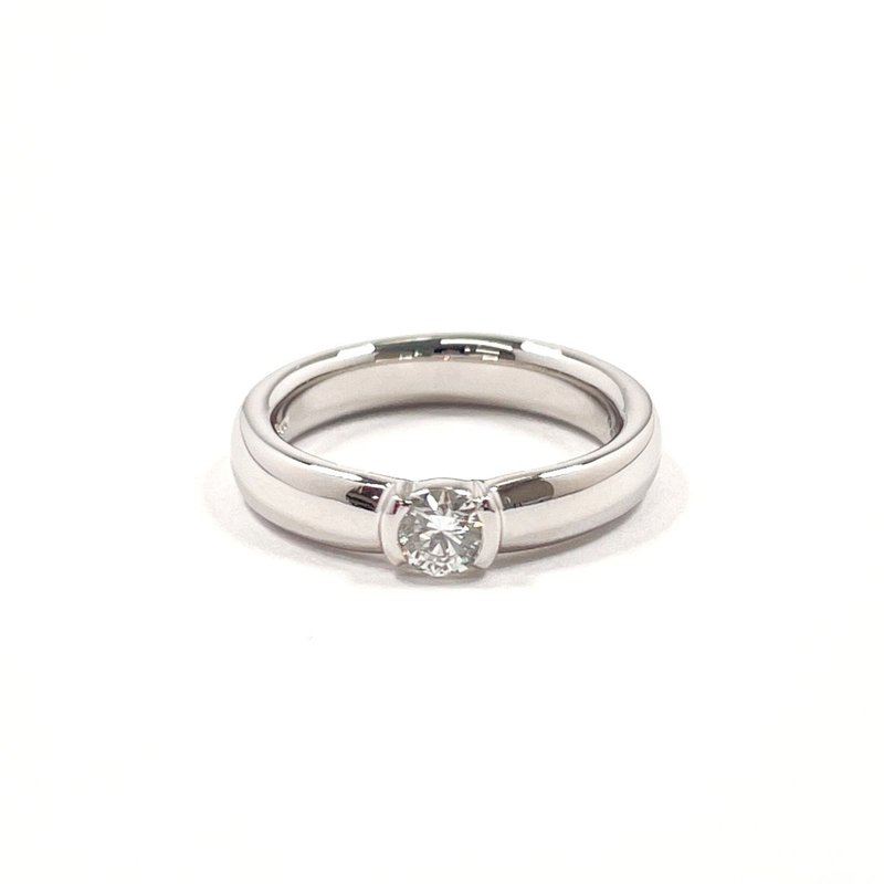 【日本直送 中古美品】8号 蒂芙尼 TIFFANY&Co. 戒指 圆钻单钻戒指 Pt950 铂金/钻石 珠宝 - 戒指 - 贵金属 银色