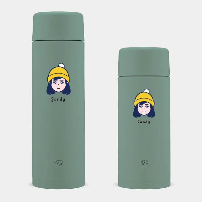 【定制化礼物】毕业礼 Q版头像 象印不锈钢 保温瓶 毕业礼 PU006 - 保温瓶/保温杯 - 不锈钢 绿色