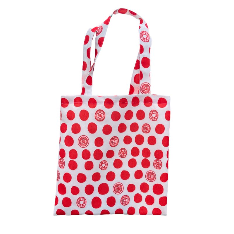 茚Yin 团圆印花(红)托特袋 可放入A4文件 Tote bag - 手提包/手提袋 - 聚酯纤维 红色