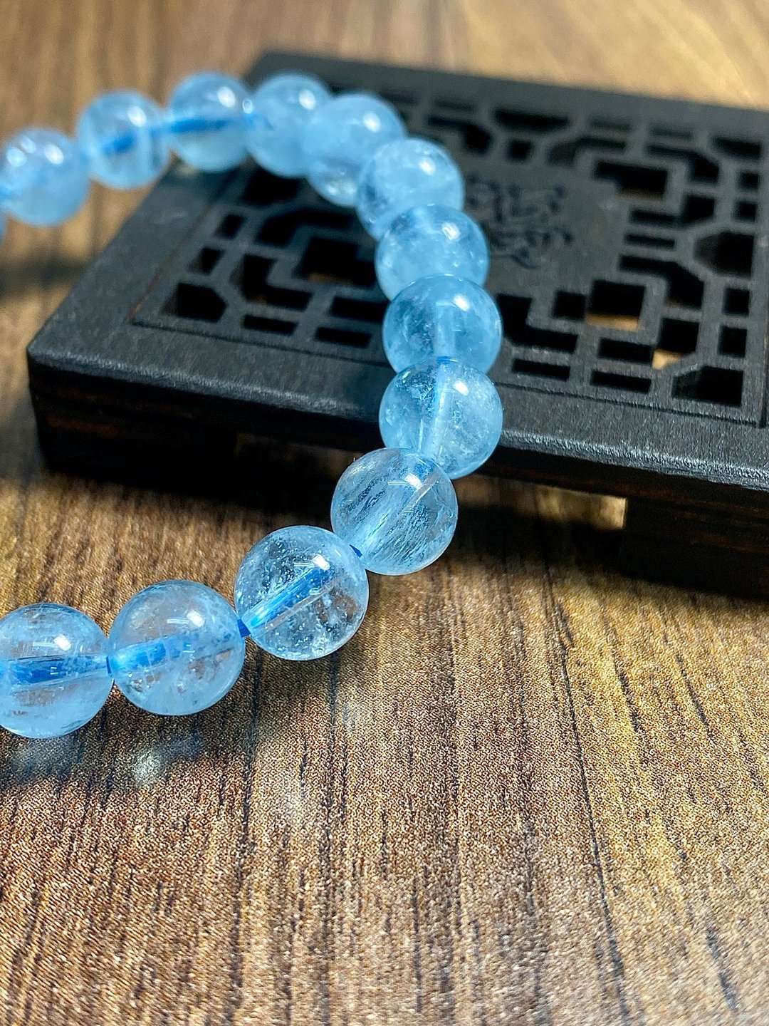 天然清透海蓝宝手链 - 手链/手环 - 水晶 蓝色