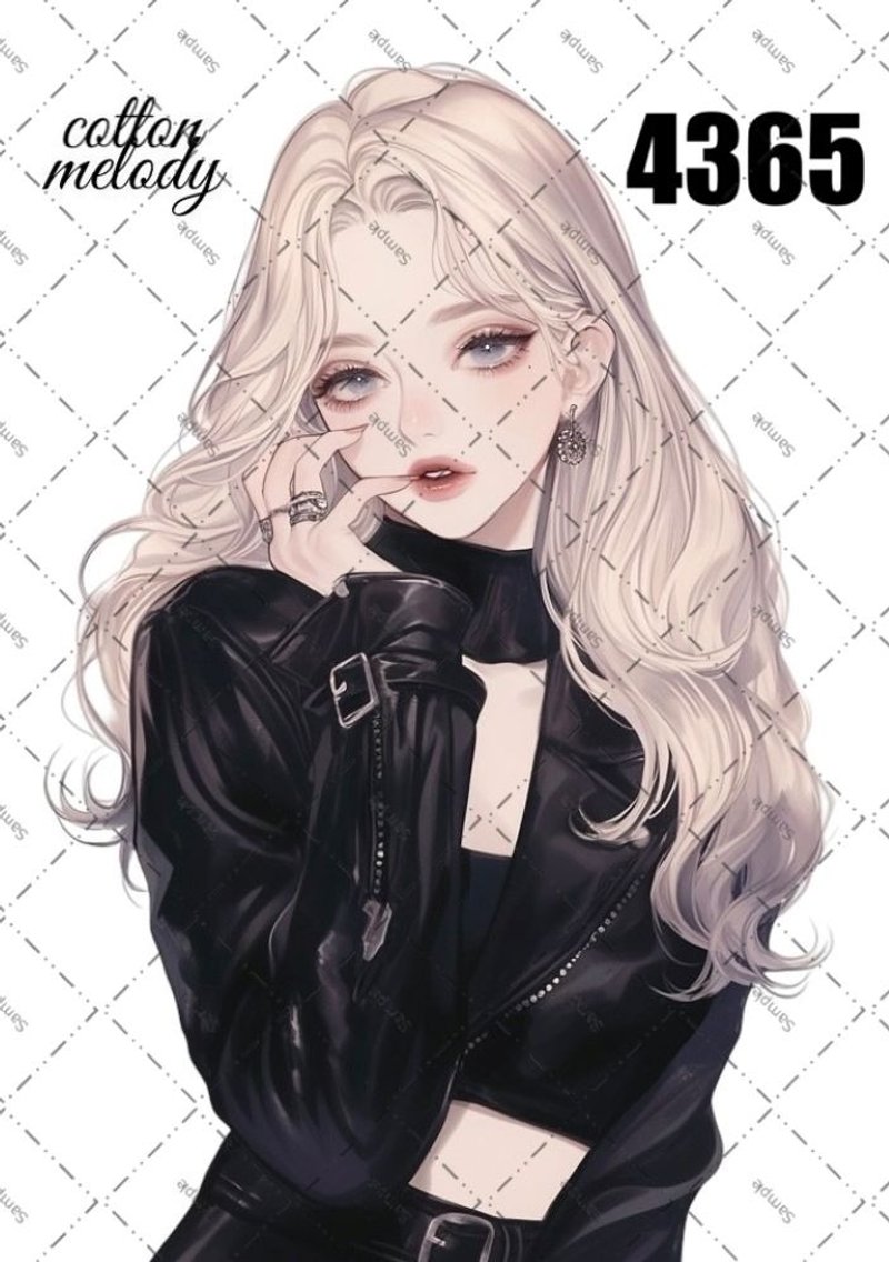 original sticker no.4365 人物贴纸 原创贴纸 原创人物贴纸 装饰贴纸 cotton melody - 贴纸 - 纸 