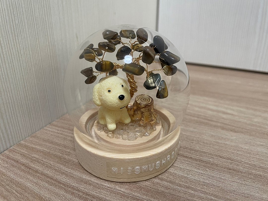 布丁犬款订制 | 水晶树系列微景观水晶球 | 可爱 | 居家摆饰 - 摆饰 - 水晶 咖啡色