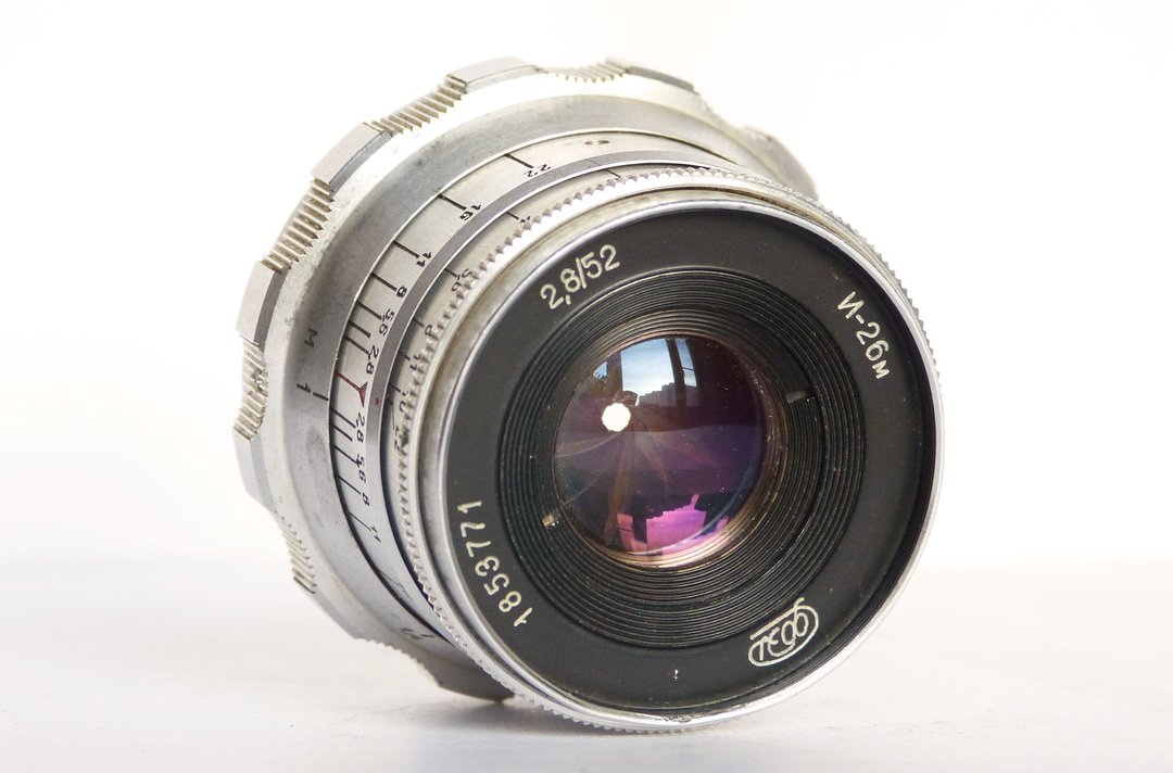 Industar-26M 2.8/52 silver lens for rangefinder M39 LTM mount USSR FED - 相机 - 其他材质 银色