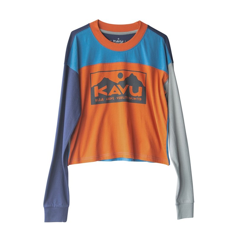 【西雅图 KAVU】Francis 短版长袖上衣 沙漠天空 #2165 - 女装上衣 - 其他人造纤维 橘色