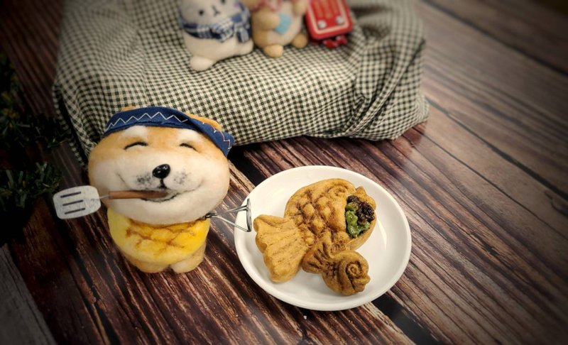 2020年10月・羊毛毡日式宠物系列 - 小柴厨师 - 编织/羊毛毡/布艺 - 羊毛 