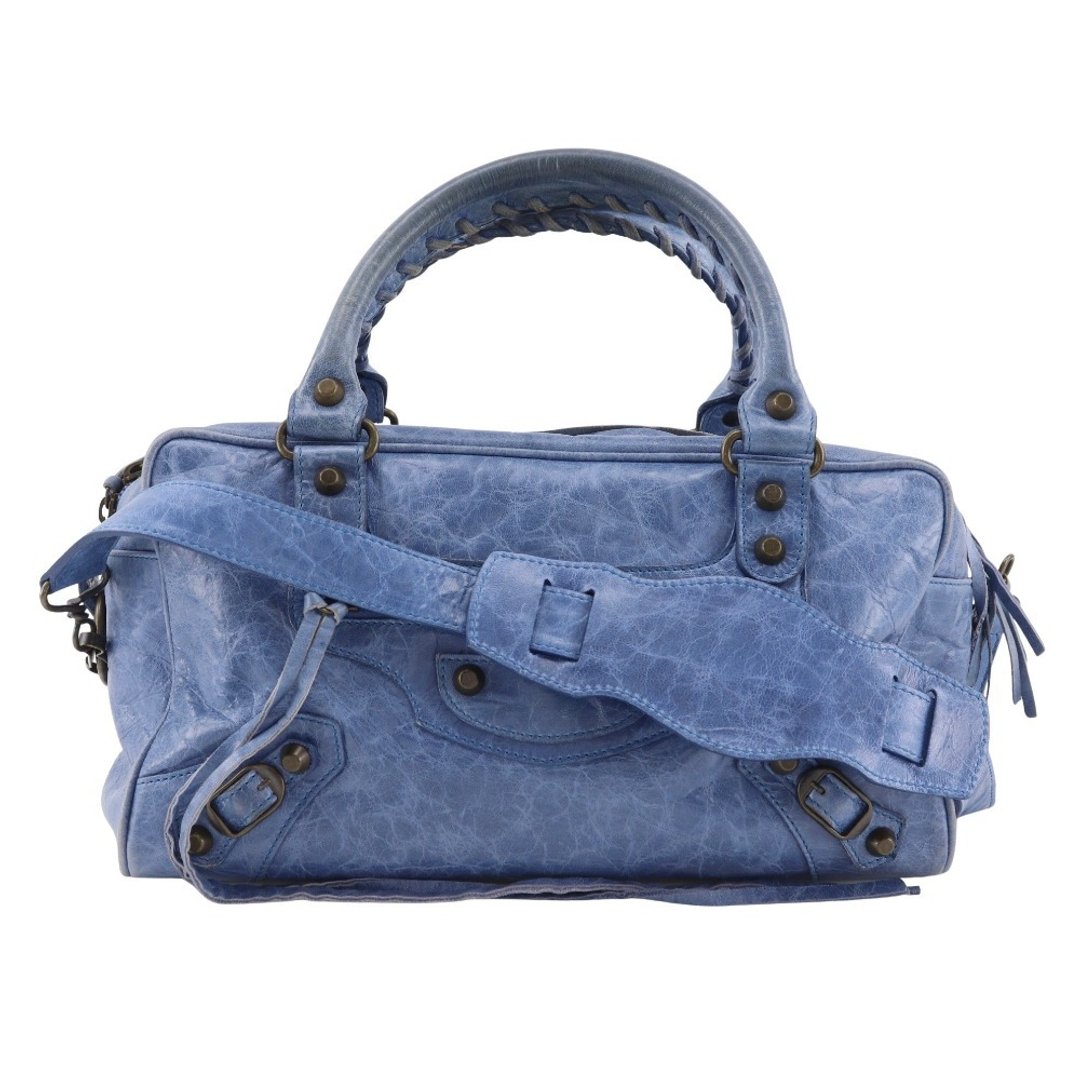 【日本直送】BALENCIAGA 巴黎世家 The Twiggy 手提包 2WAY 肩背包 145964 皮革 蓝色 女仕【二手】 - 手提包/手提袋 - 真皮 蓝色