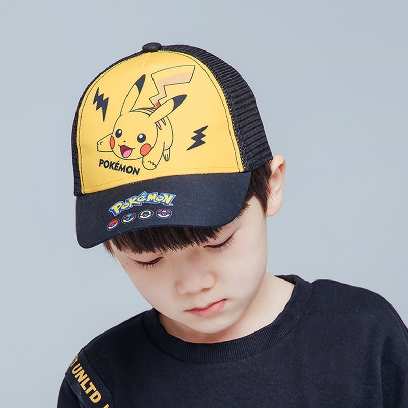 【ONEDER旺达】Pokémon宝可梦皮卡丘童帽 透气网帽 棒球帽 - 帽子 - 其他材质 