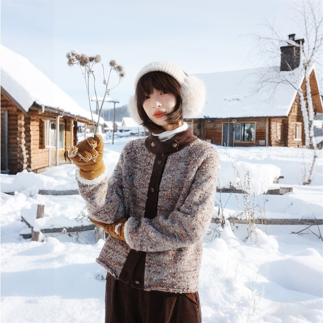 马海毛花纱开衫|针织衫|冬款|Sora-2019 - 女装针织衫/毛衣 - 其他人造纤维 