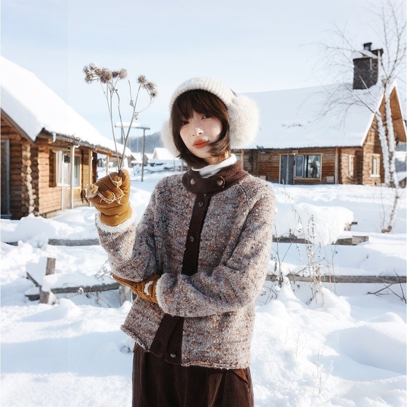 马海毛花纱开衫|针织衫|冬款|Sora-2019 - 女装针织衫/毛衣 - 其他人造纤维 