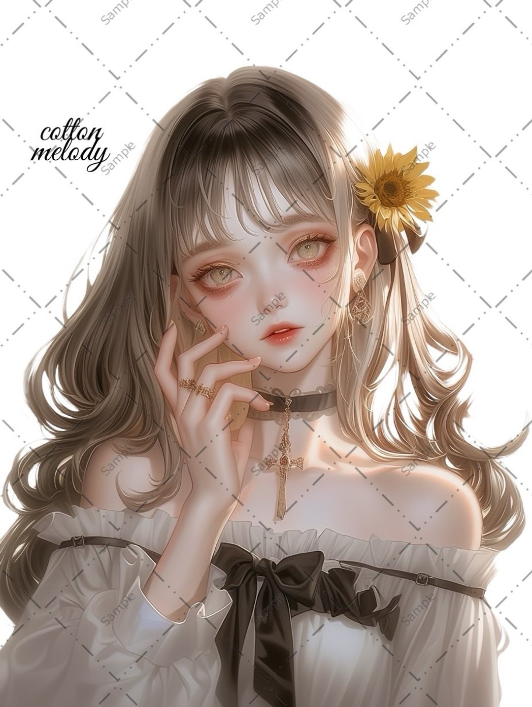 original sticker no.1325 人物贴纸 原创贴纸 人物贴纸 女孩贴纸 原创人物贴纸 - 贴纸 - 纸 