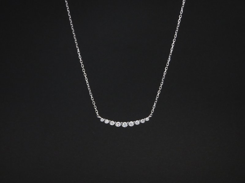 Peninsula 天然钻石微笑18K金套链【仁爱精品店】 - 项链 - 钻石 白色