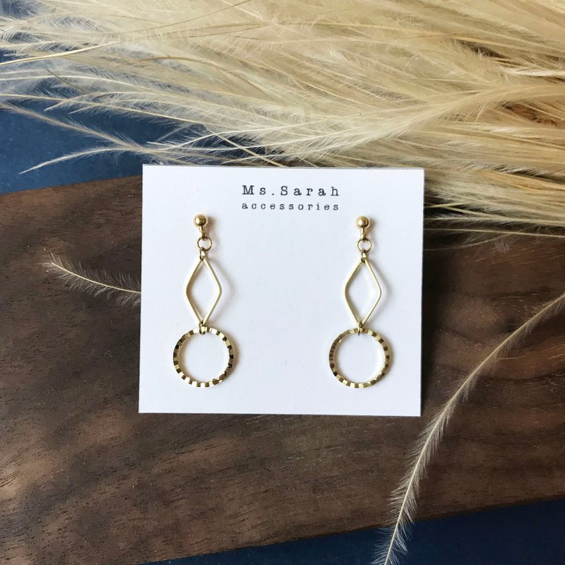 黄铜耳环_马戏团(可改夹) - 耳环/耳夹 - 铜/黄铜 金色