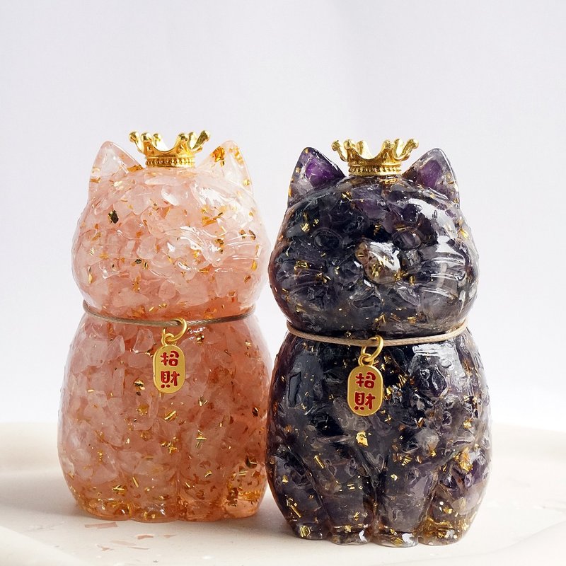 【Hourrae荷莱】开运招财猫 水晶摆件 - 摆饰 - 水晶 多色