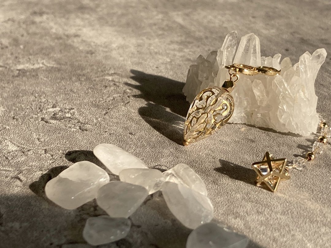 【大卫之星。轻巧灵摆】白水晶、Star of David|短链系列 - 项链 - 其他材质 金色