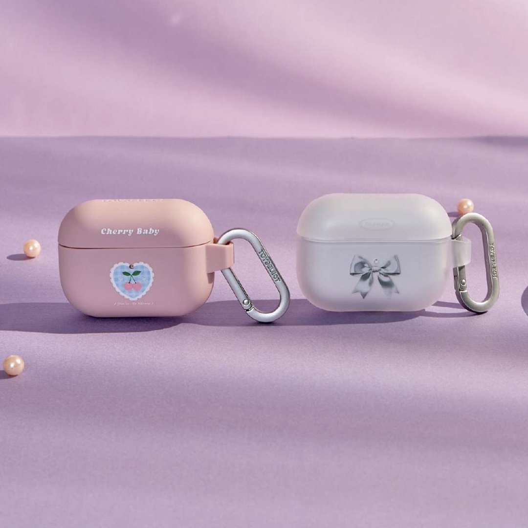 樱桃格纹强悍防摔 AirPods 保护套 - 耳机收纳 - 塑料 多色