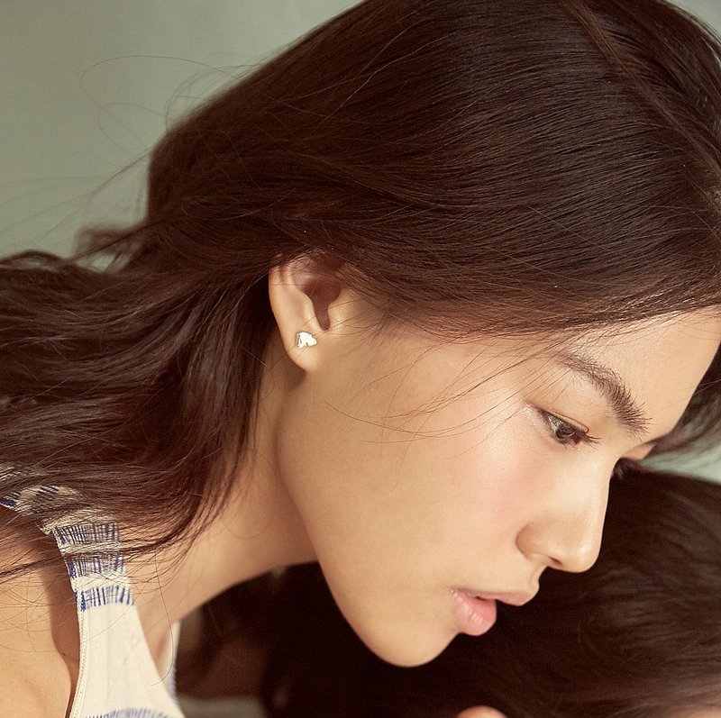 Earrings Minimal Silver 5 Designs - 耳环/耳夹 - 亚麻 透明