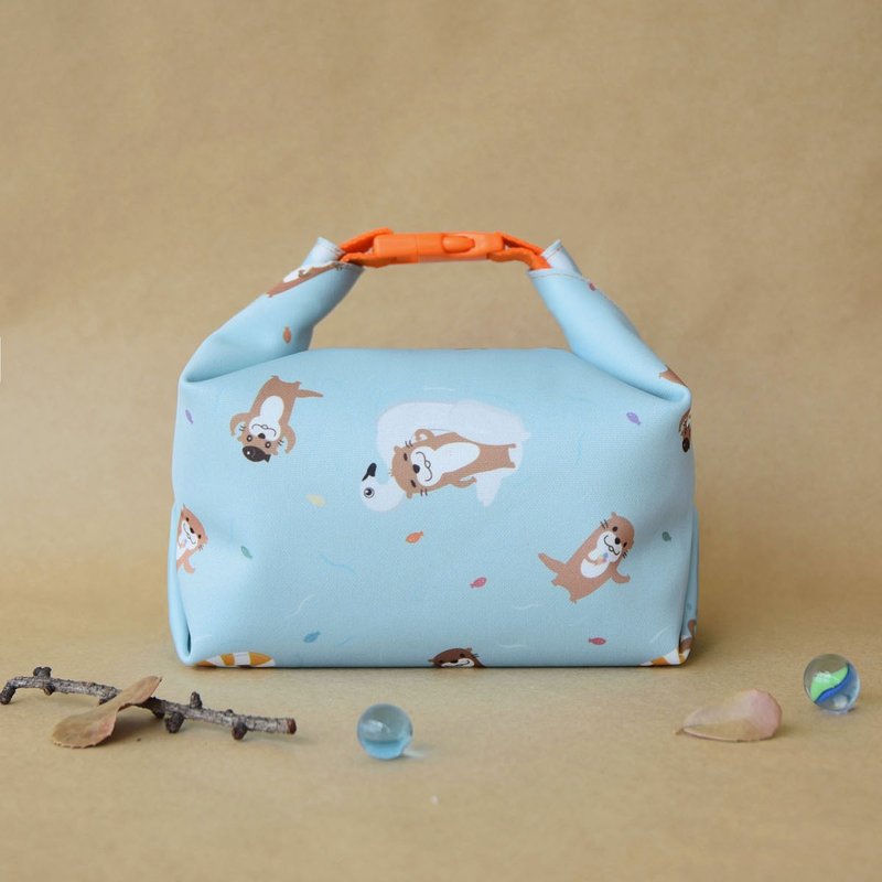 OFoodin巧食袋(2公升)【水獭游湖】硅胶食物袋 - 便当盒/饭盒 - 硅胶 蓝色