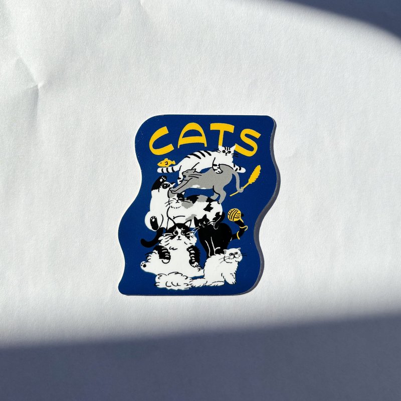猫奴贴纸 - 贴纸 - 防水材质 蓝色
