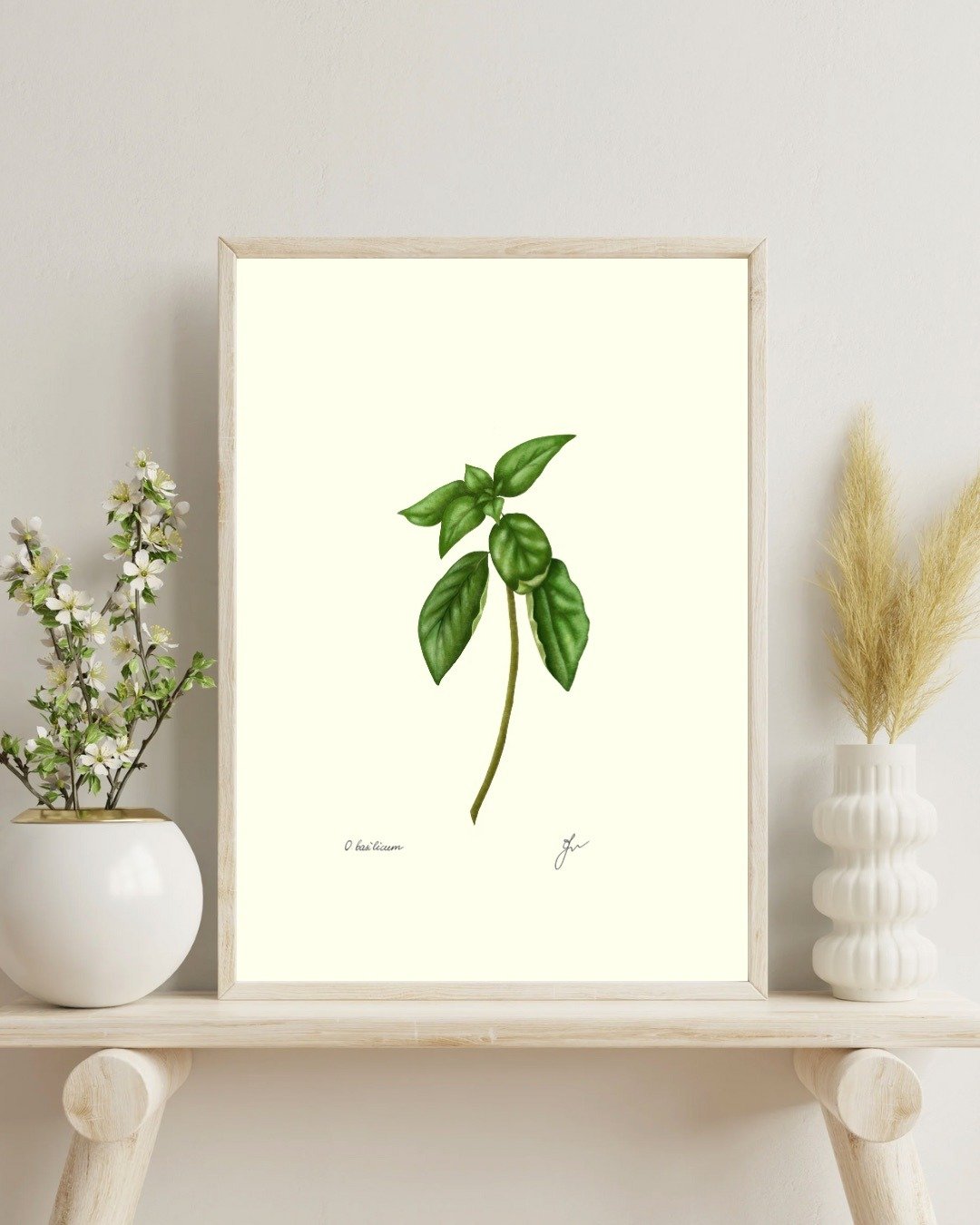 罗勒植物画 手绘香草厨房挂画 - 电子手绘真人画像/绘画/插画 - 其他材质 