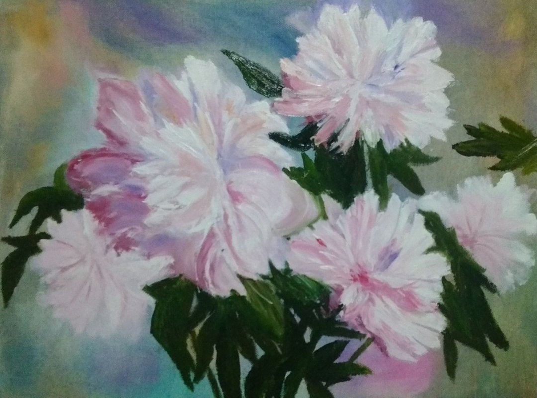 给娜塔莎的牡丹油画 订制画作 - 墙贴/壁贴 - 其他材质 