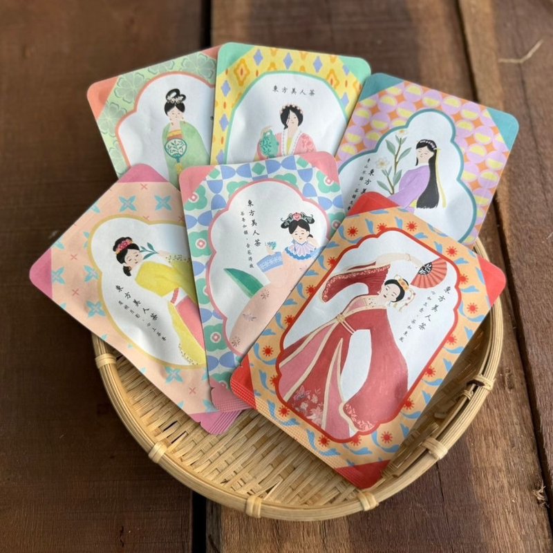 东方美人立体茶包 明信片风格 包色6款 (2.5gx2入/包) 台湾农林 - 茶 - 纸 粉红色