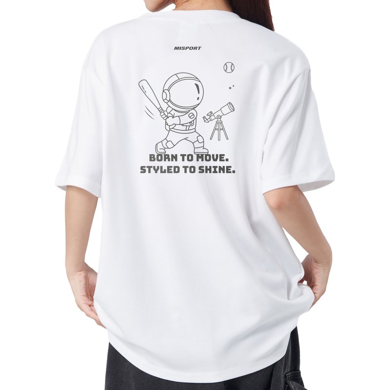 立体机能棉T-运动太空人-大图线条背图款-棒球 机能服 MIT台湾制 - 男装运动衣 - 聚酯纤维 灰色