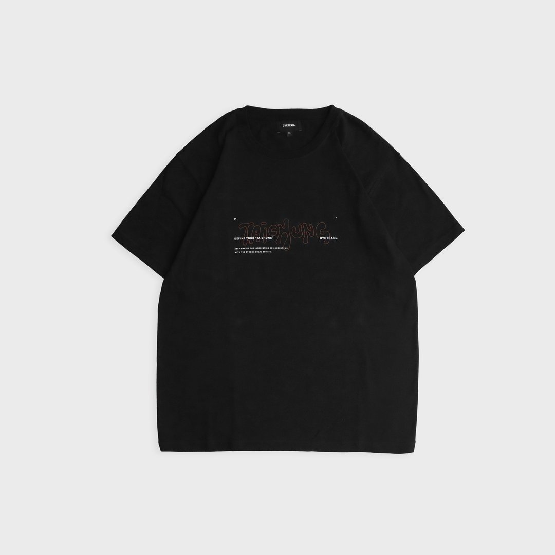 DYCTEAM - City Limit loose tee (TAICHUNG) - 男装上衣/T 恤 - 棉．麻 黑色