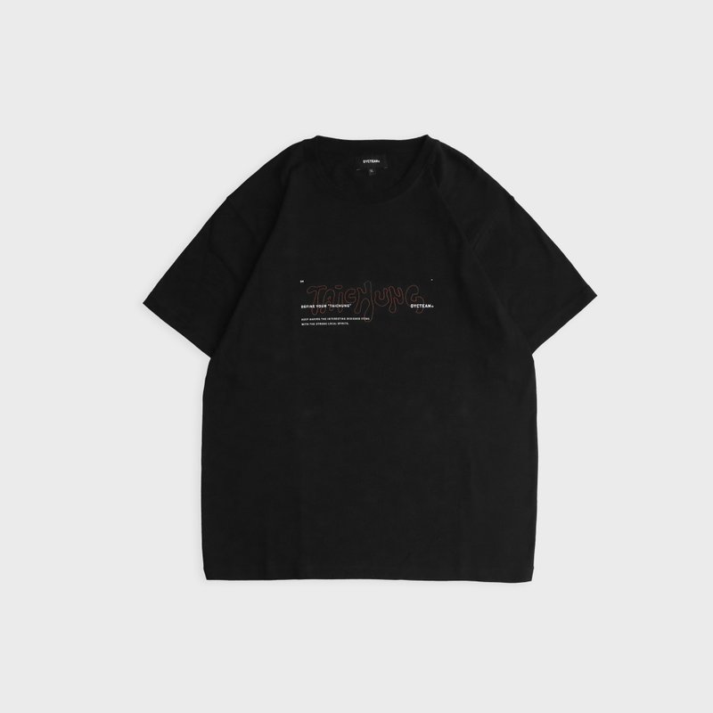 DYCTEAM - City Limit loose tee (TAICHUNG) - 男装上衣/T 恤 - 棉．麻 黑色