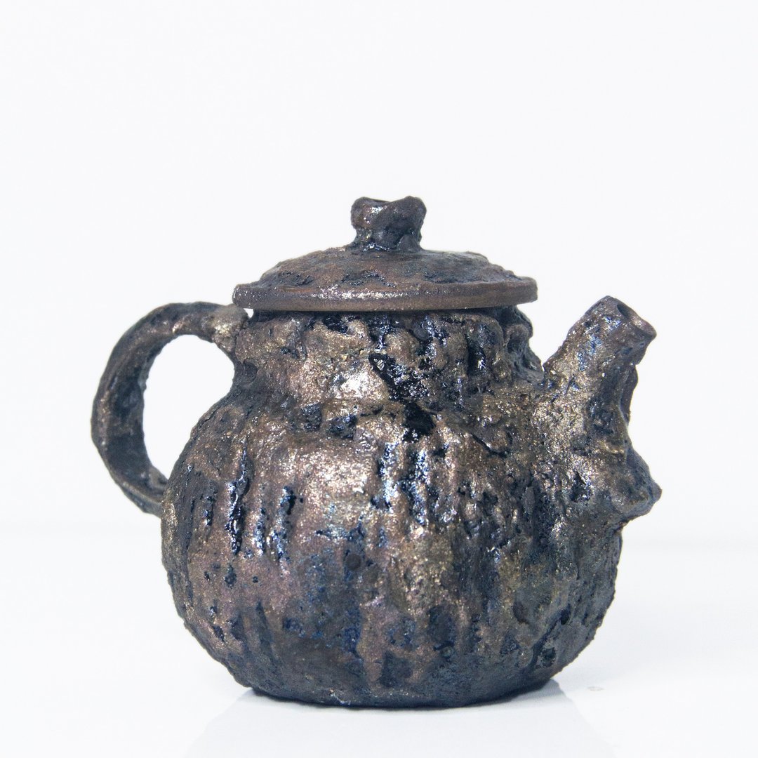 铁定系列 | 正把茶壶 - 柴烧 仿古 仿铁 陈金旺老师手作 - 茶具/茶杯 - 陶 灰色