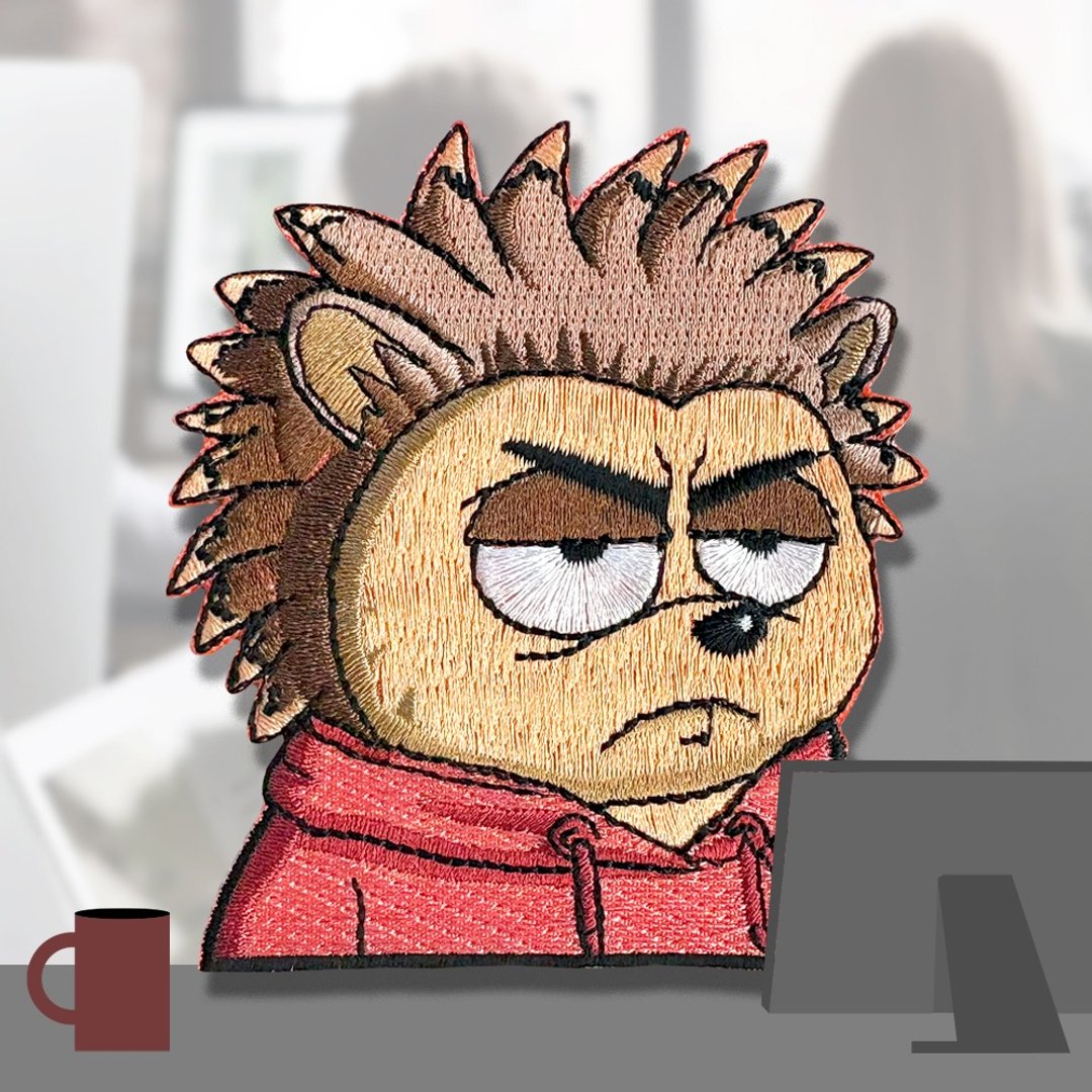 【厌世动物上班族刺绣布贴】Hedgehog 刺猬 - 其他 - 绣线 