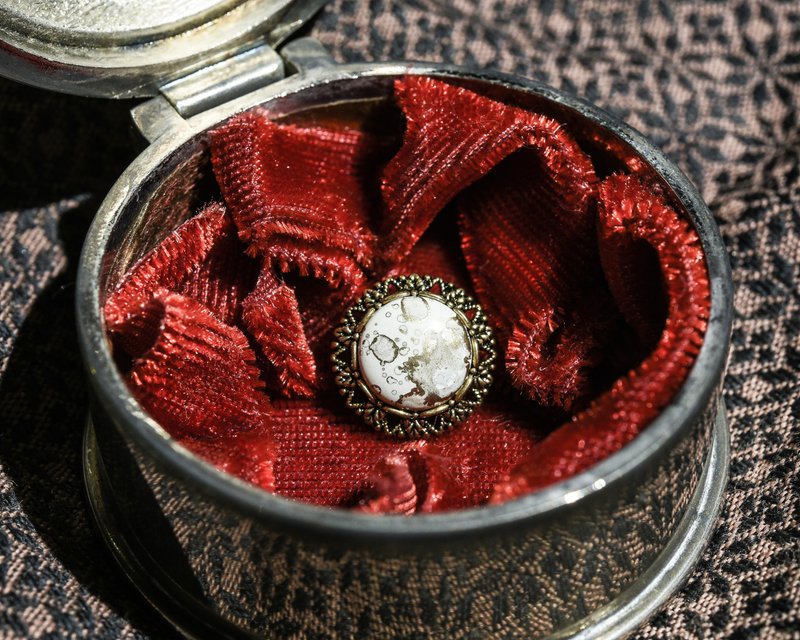 法国 vintage 渲染蕾丝裁缝老件钮扣(白) - 编织/刺绣/羊毛毡/裁缝 - 塑料 