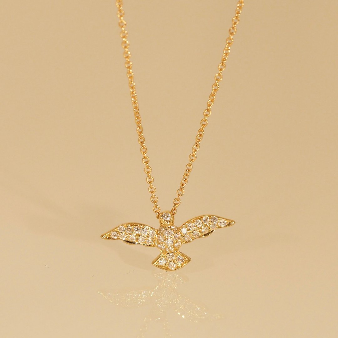 18K金展开翅膀的项链18K Gold Spread Your Wings Necklace - 项链 - 贵金属 