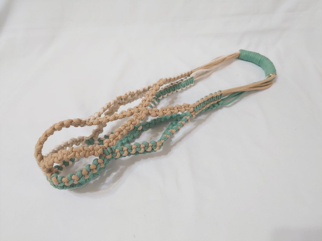 macrame随身环保提袋 / Macrame 编织 - 其他 - 棉 白色