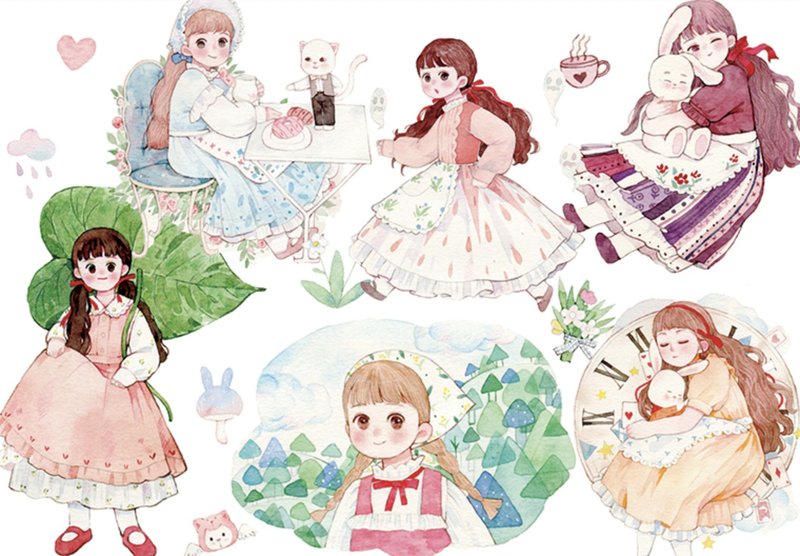 莰蒂丝的梦 和纸胶带 拼貼素材 - 纸胶带 - 纸 粉红色