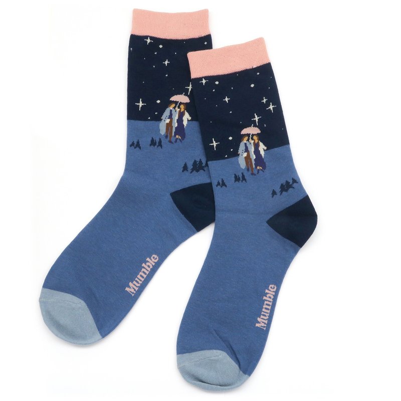Mumble 袜子 (City of Stars) - 袜子 - 棉．麻 蓝色