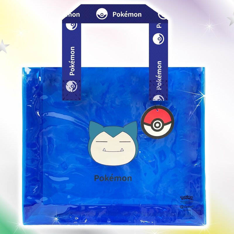 QuickFilm Pokémon 透明PVC沙滩袋 (卡比兽) - 手提包/手提袋 - 塑料 蓝色