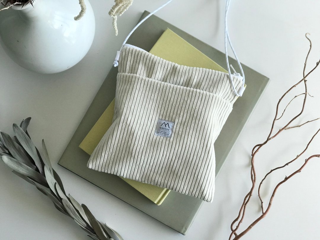 IVORY / Corduroy Shoulder Bag / Sakosh - 侧背包/斜挎包 - 尼龙 白色